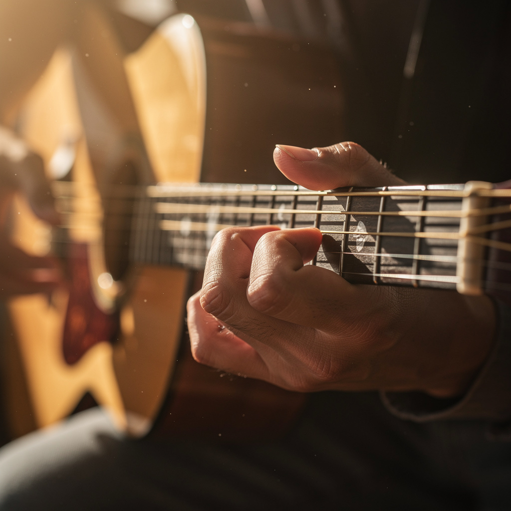 Akkordbegleitung auf der Akustikgitarre