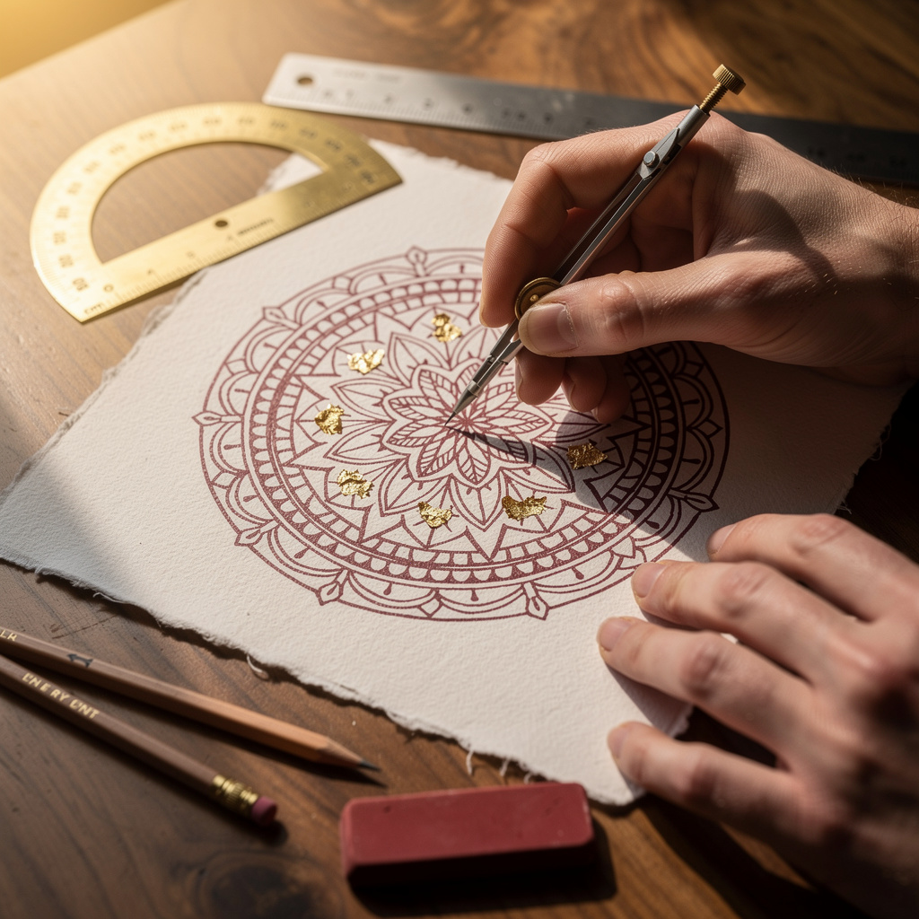 Mandala- und geometrische Musterkunst