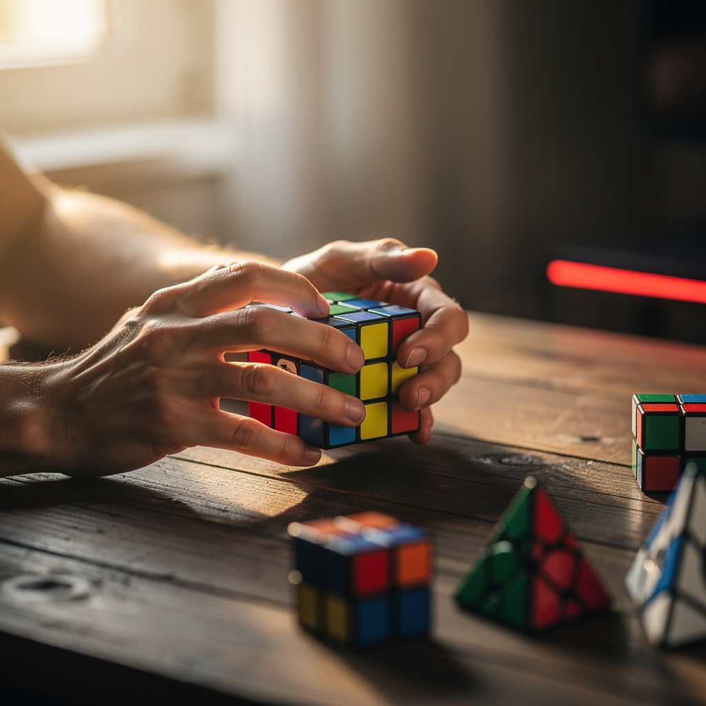 Puzzle lösen und Speedcubing